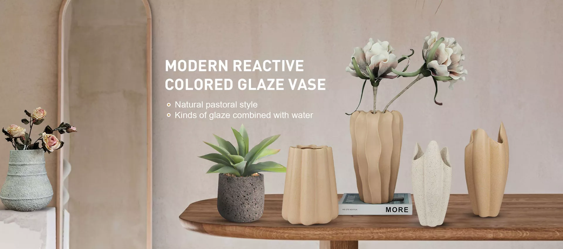 Dekorazio zeramikazko loreontzia