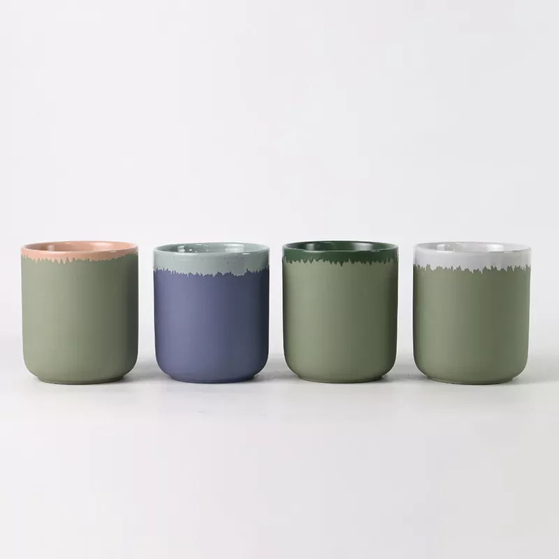 Kandela-euskarria zeramikazkoa, kolore naturaleko akaberarekin