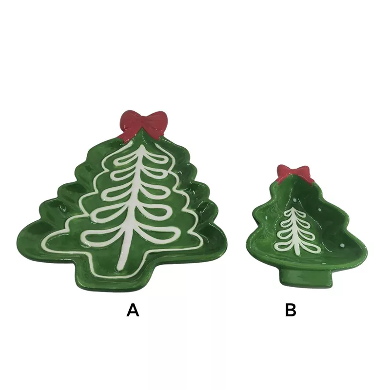 Gabonetako Zuhaitz Plater Eskuz Margotutako Oporretako Opari