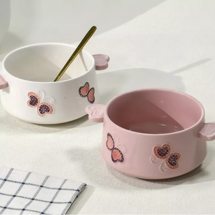 Ontzi garbigailua eskuz margotutako zeramikazko katilu segurua