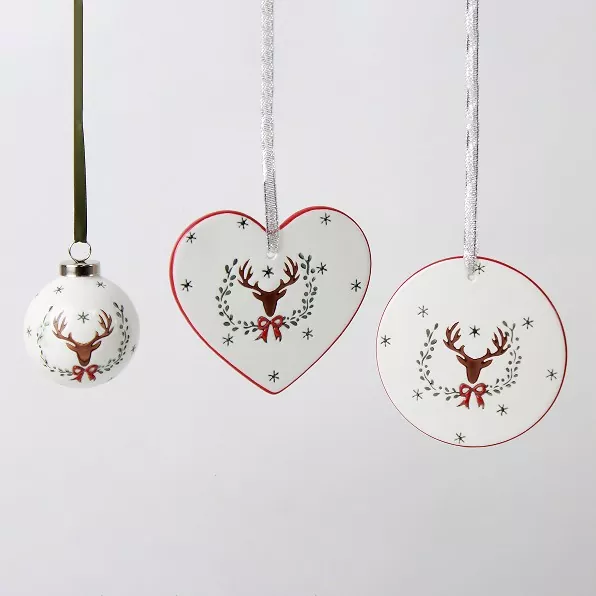 Eskuz egindako zeramikazko Gabonetako zuhaitz dekorazio paregabea